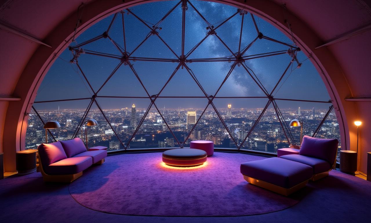 豪華なジオデシック・ドームスイートの内部